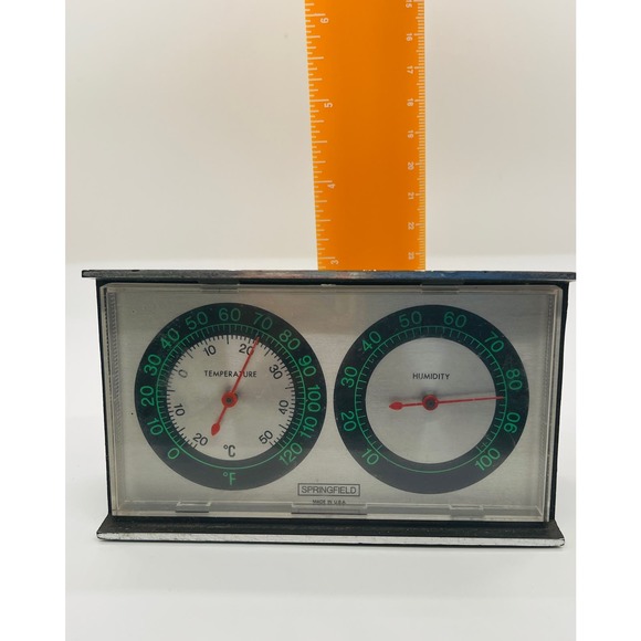 Springfield Tabletop Weather Station Temperature and Humidity Gauge Retro VTG - Picture 7 of 7